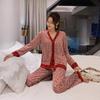 Spring Autumn Comfortable Letter Pattern Women Pyjamas Home Suit Fashion Thin Long Sleeve Set Pajamas