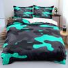 Набор пододеяльников с камуфляжным принтом, 2/3 шт., 100% полиэстер, мягкое дышащее постельное белье с наволочками, машинная стирка, всесезонный