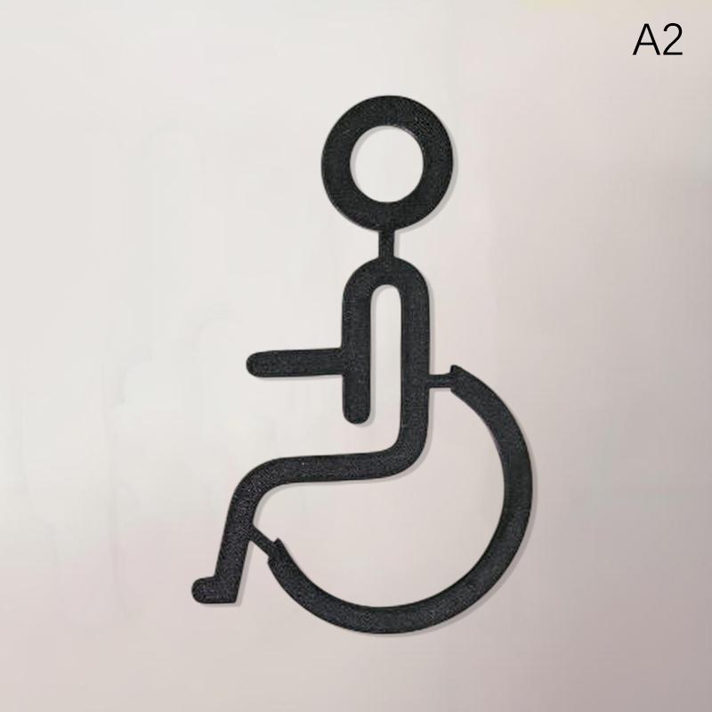Hot  3D Printed Bathroom Door Sign Male & Female Restrooms Symbol Door Decor Restaurant Hotel Cafe Toilet Signage Wall Sticker