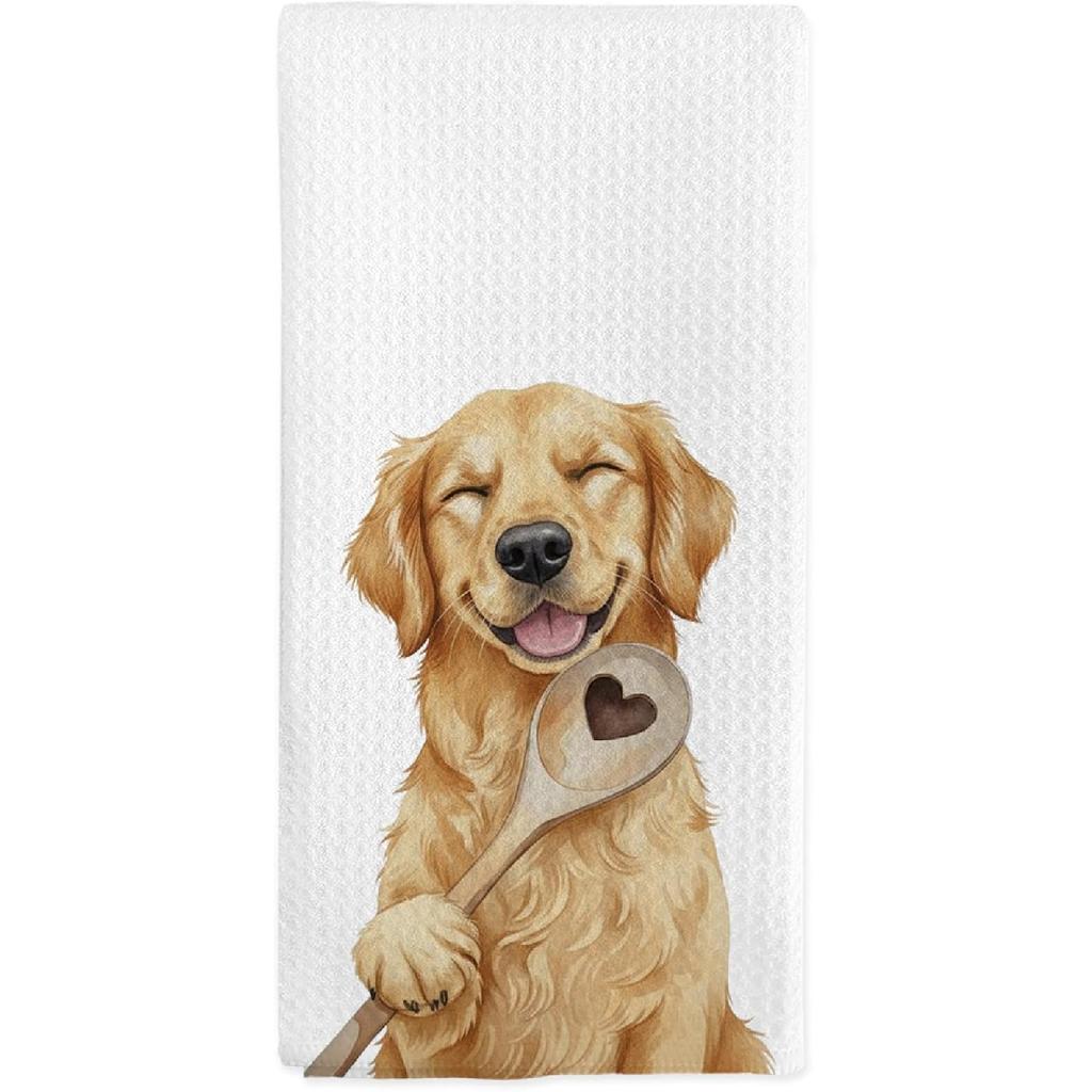 Orange Tabby Cat Kitchen Towels, Orange Tabby Cats Gifts for Women Cat Lovers, Funny Cats Chef Hand Dish Tea Towels for Kitchen Decor, 16x24 Inch