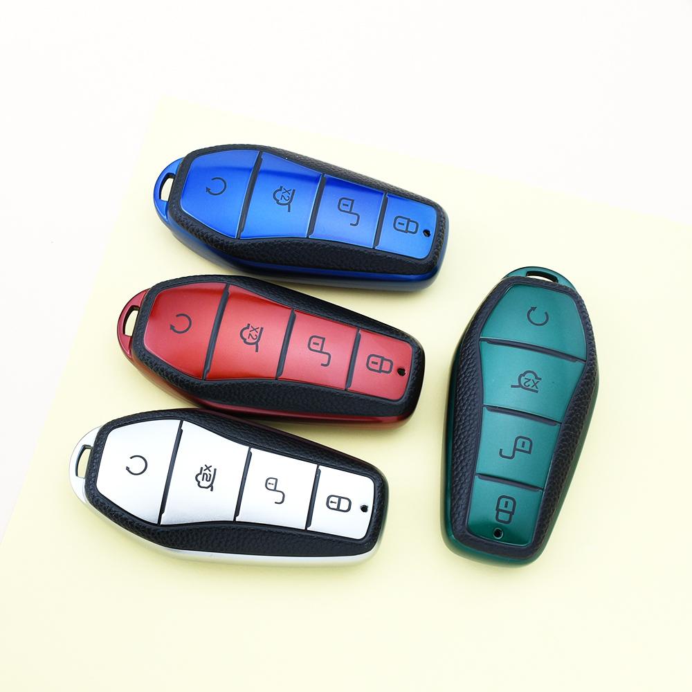 TPU Leather Auto Shell Fob For BYD Qin Song PRO Han EV Max Tang DM 2018 Qin PLUS Atto 3 Han EV Dolphin Car Remote Key Case Cover