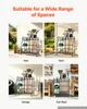 VEVOR Garden Tool Organizer with Wheels, Large Metal Garage Storage Rack, for Rakes/Shovels/Brooms