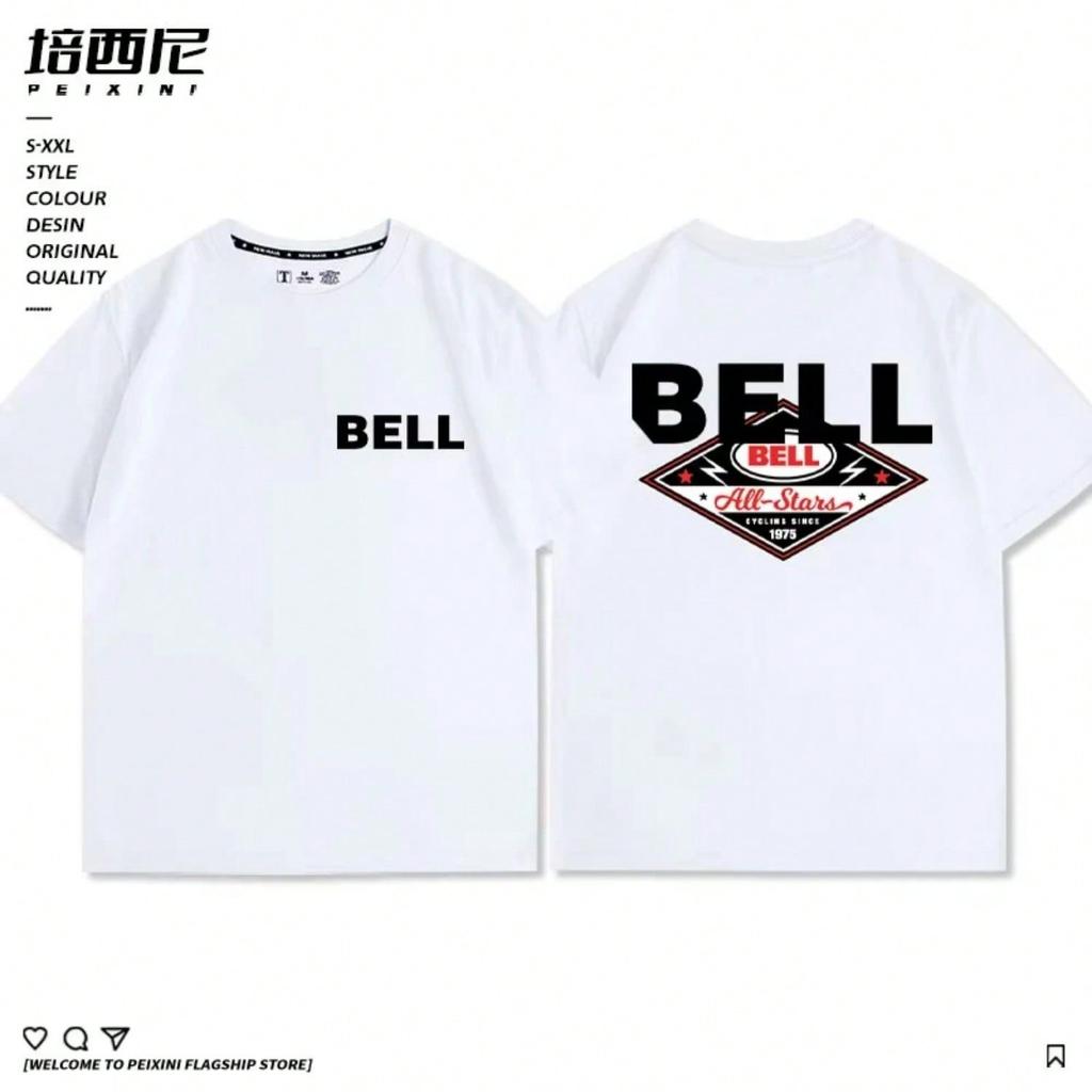 Логотип шлема Bell Bell Одежда для мотоциклетных гонок На заказ Летняя Повседневная Свободная Футболка унисекс Хлопок