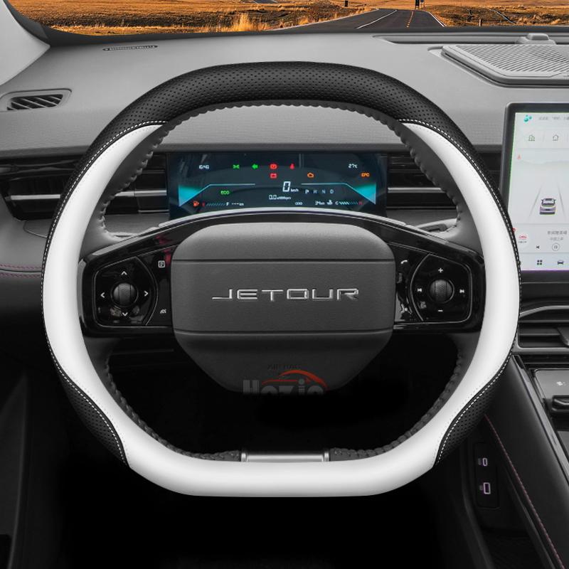 Leather Car Steering Wheel Cover for Jetour Dashing 2024 2025 2026 Accessories