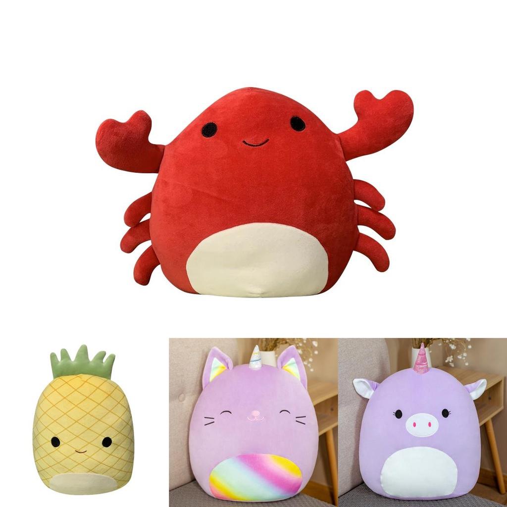 Очаровательная мягкая игрушка Squishmallows, плюшевый единорог, динозавр, мягкая подушка для детей