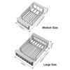 Adjustable Stainless Steel Dish Drainer, Drain Rack Fruit and Vegetable Washing Drainer, Tableware Drain Basket, Kitchen Storage