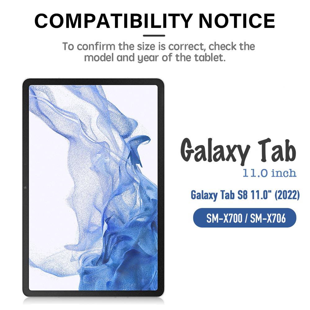 Wireless Portable with Pencil Stand Bluetooth Touchpad Keyboard Case for Samsung Galaxy Tab S8 11 2022 Tablet Protective Cover