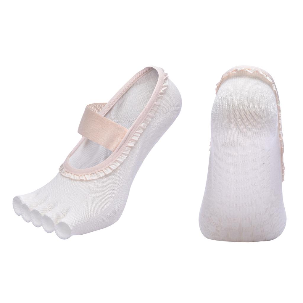 Силиконовые нескользящие носки для йоги, женские носки с открытой спиной, дышащие, без пальцев, для пилатеса, носки с пятью пальцами для тренировок в помещении, для танцев и спорта