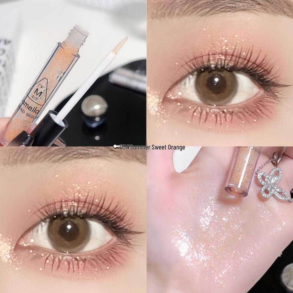 Жидкие тени для век Lameila со сверкающими блестками — придайте глазам яркость и подчеркните их одним цветом.