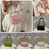 Trendy Pink Green Black White Pu Leather Womens Crossbody Bag With Magnetic Closure And Phone Pocket