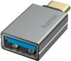Hama premium otg adapter usb-c - usb-a 3.2 5gbps (plug-socket) gray