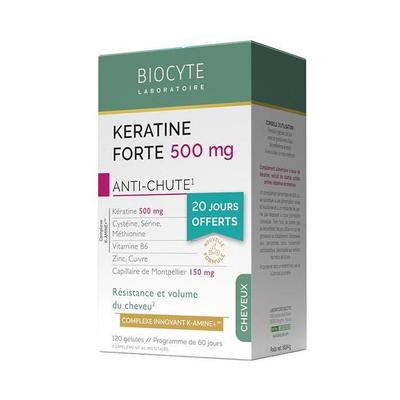 Biocyte Набор Кератин Форте 500 мг Против Выпадения Укрепление Волос 120 Капсул