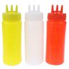 3 Hole Squeeze Bottle Sauce Vinegar Oil Ketchup Gravy Cruet Condiment Dispenser