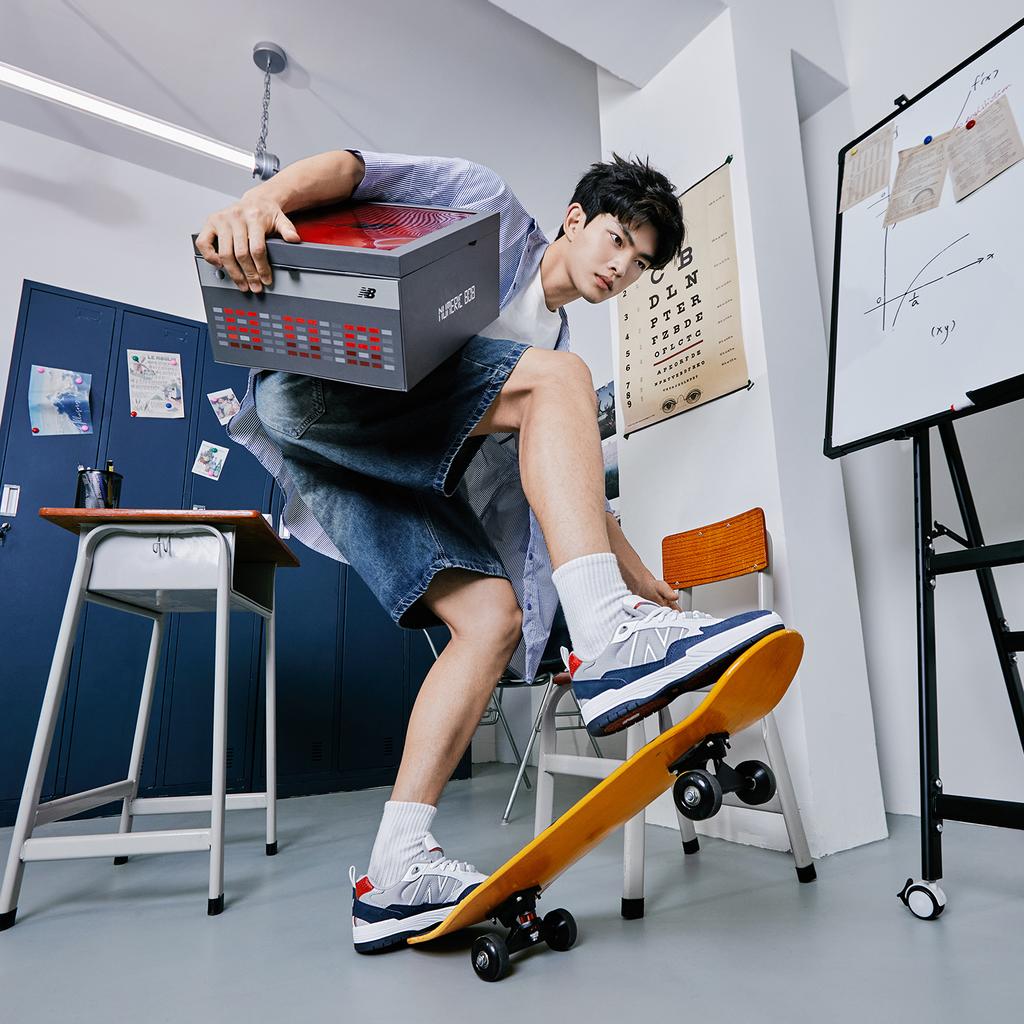 New Balance Кеды Numeric 808 Tiago Lemos Белый Серый Темно-синий Красный NM808WRB