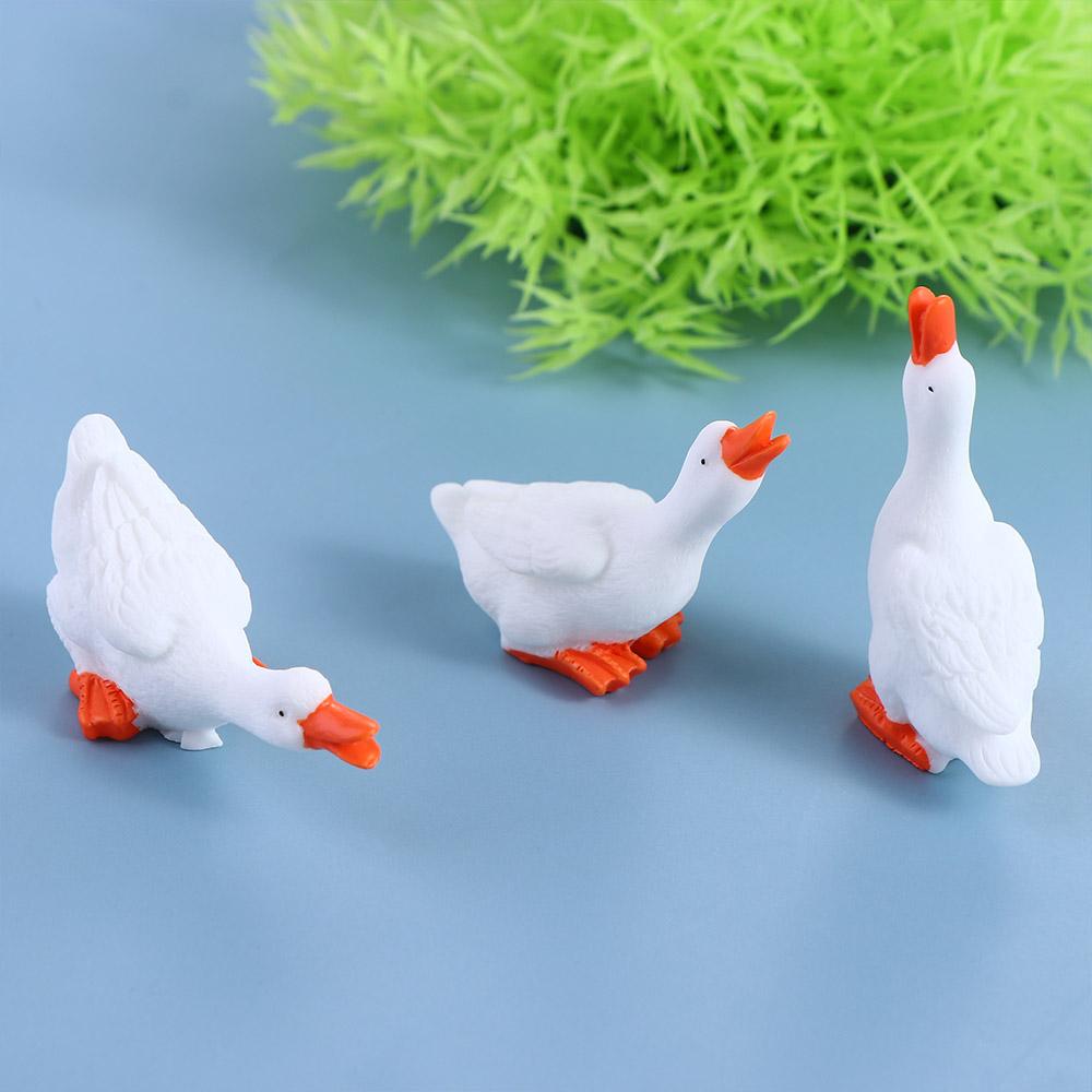 Сказочный сад Лебедь Подарок для родителей и детей Миниатюры Фигурка гуся Настольный горшок Ремесло Бонсай Украшение