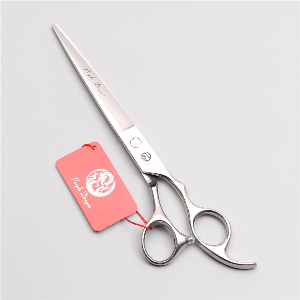 Груминг-ножницы для собак Purple Dragon 7,5" Японская нержавеющая филировочные ножницы Филировочные ножницы Парикмахерские ножницы Ножницы для животных Серебристые