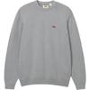 Levis Простой Удобный Свободный Вязаный Свитер с Длинным Рукавом Мужской свитер Серый 0002E-0000