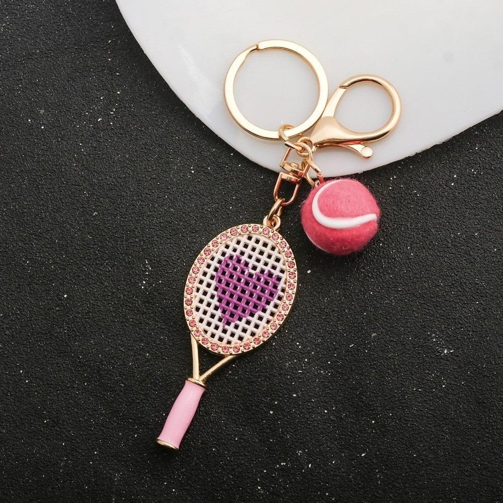 Metal Pendant Design Bag Charm Pendant Alloy Inlaid Rhinestone Sports Keychain Pendant for Women