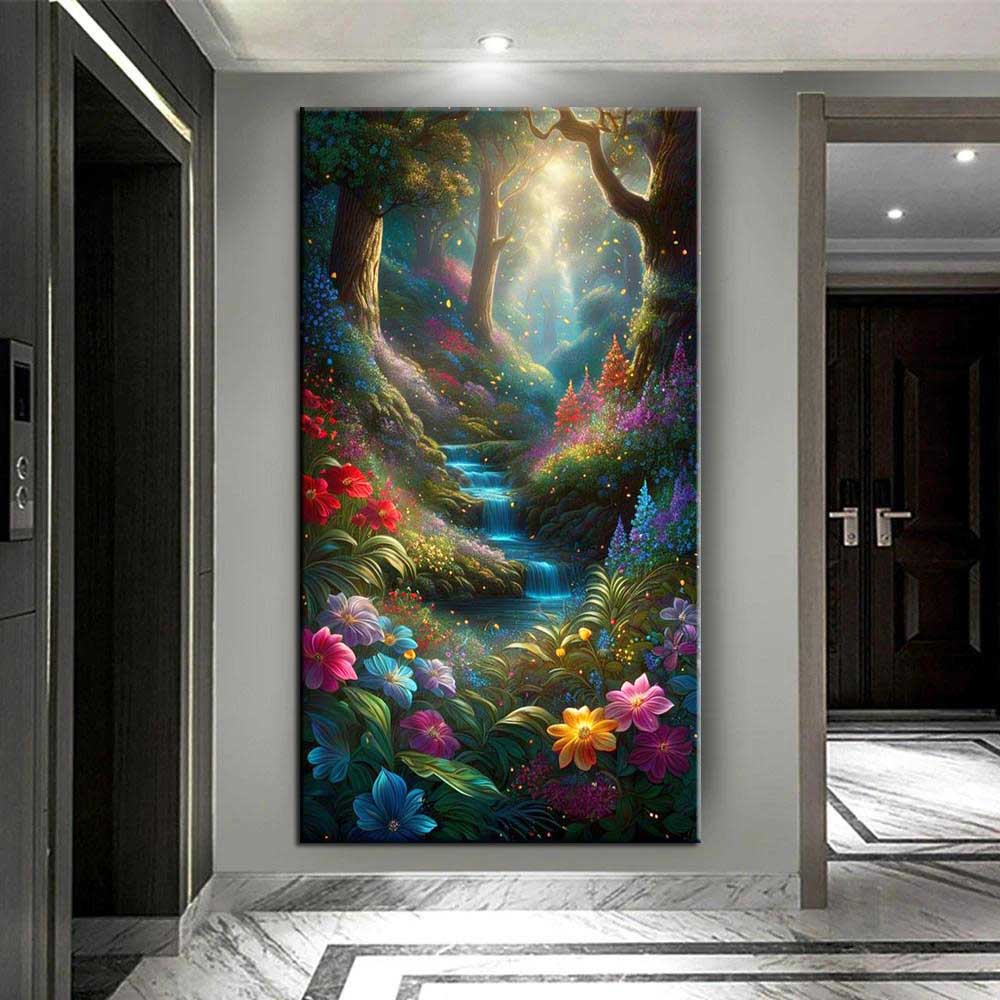 5D DIY алмазная живопись Цветочные дорожки в лесу картина мозаика вышивка полная дрель вышивка крестиком стразы домашний декор J3735