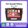 Android 14 Carplay Auto 2K экран автомобильный радиоприемник мультимедийный плеер для Suzuki Vitara 2017 2018 2019 2020 Автомагнитола стерео головное устройство