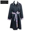 Excellent Condition 0628350 Nylon and Silk Belted Spring Coat Coat 3 NavyUsed