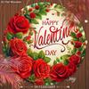 Happy Valentine's Day Wooden Sign with Rose Pattern - Charming Decorative Hanging Plaque - Ideal Gift for Couple