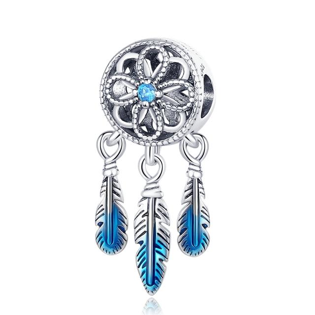 Ocean Blue Cz Бусина 925 Серебро Морская Черепаха Земляная Сова Шарм Подходит для нового браслета Летняя серия Ожерелье с подвеской