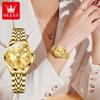 OLEVS Women's Mechanical Watch Stainless Steel Strap Dual Calendar Luxury Ladies Wristwatch Original Automatic Watches for Women