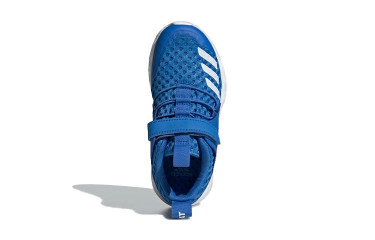 adidas Кроссовки для бега детские Flex Bth El K, нескользящие, износостойкие, дышащие, низкие, сине-белые, детские EF0155