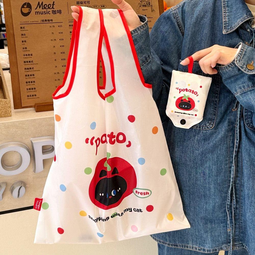 Reusable Eco-Friendly Bag Kawaii Cartoon Handbag Tote Bag Foldable Shopping Bag  Men