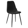 Vintage Style Chair Black Metal Legs "Nathalia" Atmosphera - Black