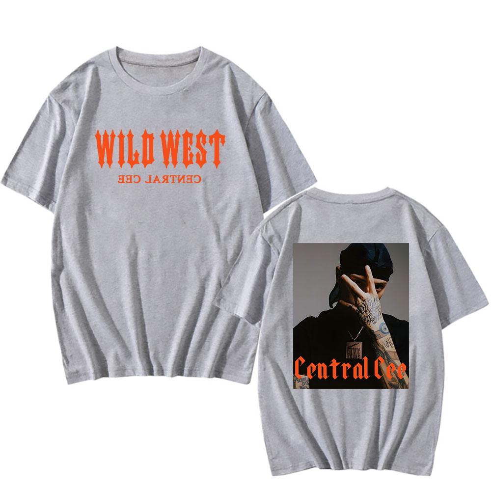CENTRAL CEE Футболки с альбомом Wild West, рэперская графика, хип-хоп, уличная одежда, летняя мода, хлопковые футболки, мужская и женская одежда
