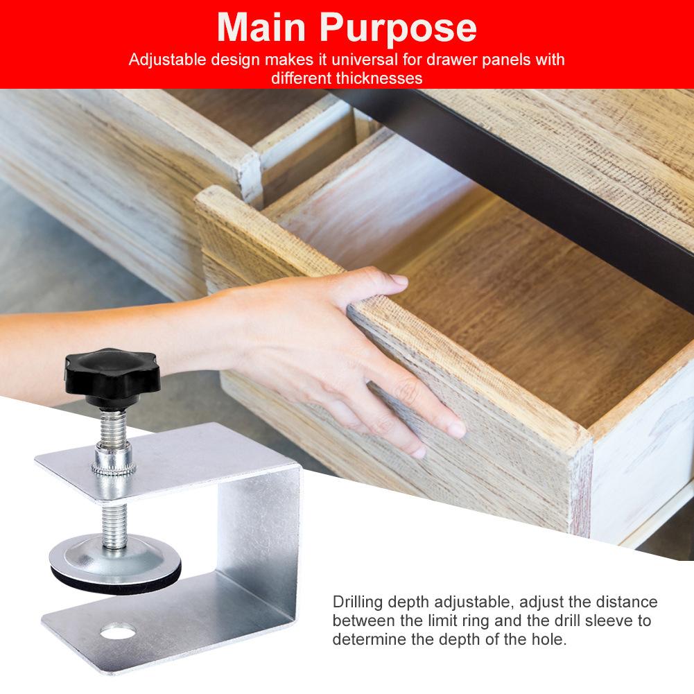 1/2pcs Drawer Front Mounting Clamp Stainless Steel G-shaped Drawer Panel Mounter Clip Hardware DIY Woodworking Tools