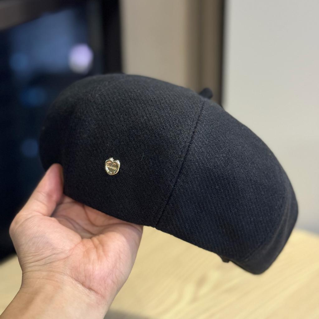 Осенний шерстяной берет женский, маленький, универсальный, повседневный, шляпа художника, в стиле ретро, британский стиль, кепка газетчика