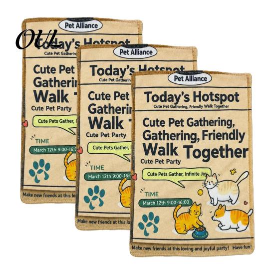 Interactive Crinkle Toys for Indoor Outdoor Play Newspaper Dog Toy, Oxford Fabric Washable Chew Toy with Engaging Sensory Natural Paper, Portable