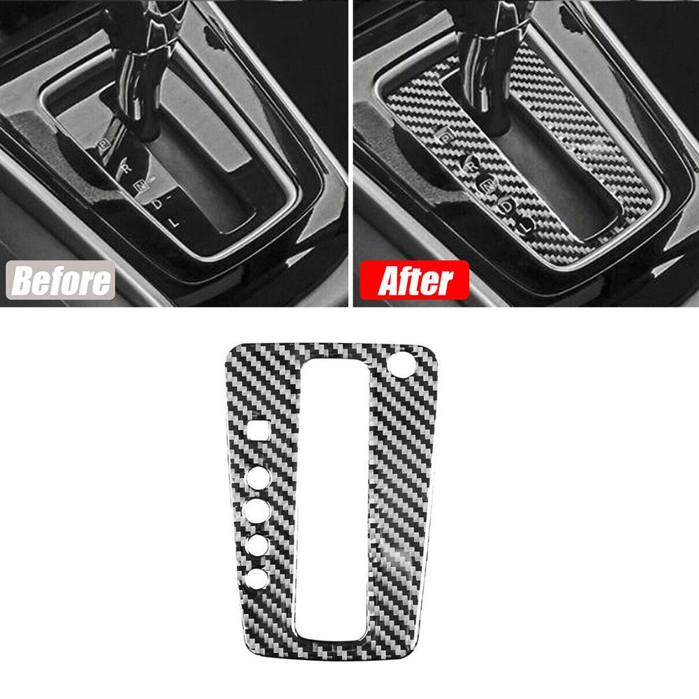 For Nissan Sentra 2013-2019 Gear Shift Panel Cover Trim Replacement Carbon Fiber Vinyl Central Console Gear Shift Cover