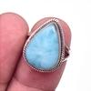 Подарочное кольцо из натурального стерлингового серебра 925 пробы с драгоценным камнем Ларимар S.6 L8d53