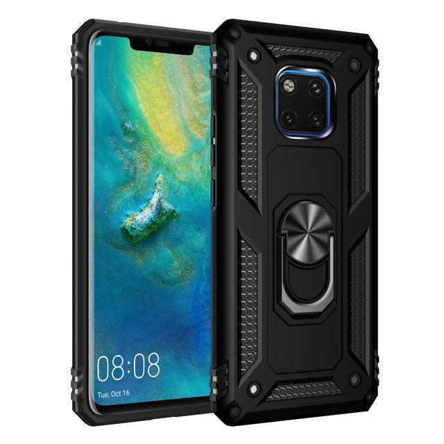Чехол для Mate30 Pro 5G для Huawei Mate 20 Pro Чехол Роскошное Металлическое Кольцо Автомобильный Держатель для Телефона Funda Huawei Mate 20 X Чехол 20X Mate20 X Крышка