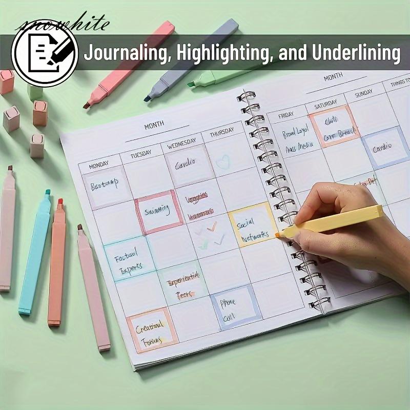 6 Пастельных Хайлайтеров Милые Хайлайтеры, Ассорти Цветов, Хайлайтеры и Ручки для Библии Без Протекания, Нежные Мягкие Пастельные Маркеры с Долотообразным Наконечником