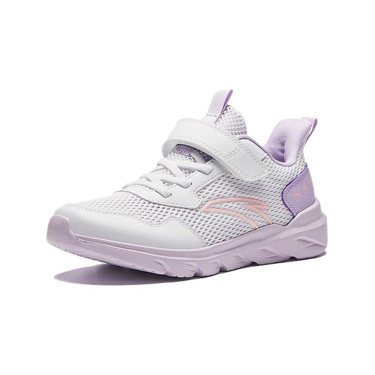 Anta Fashionable Versatile Cute Non-Slip Shock Absorbing Breathable Low-Top Running Shoes Kids Sneakers White Purple A22435567-6
