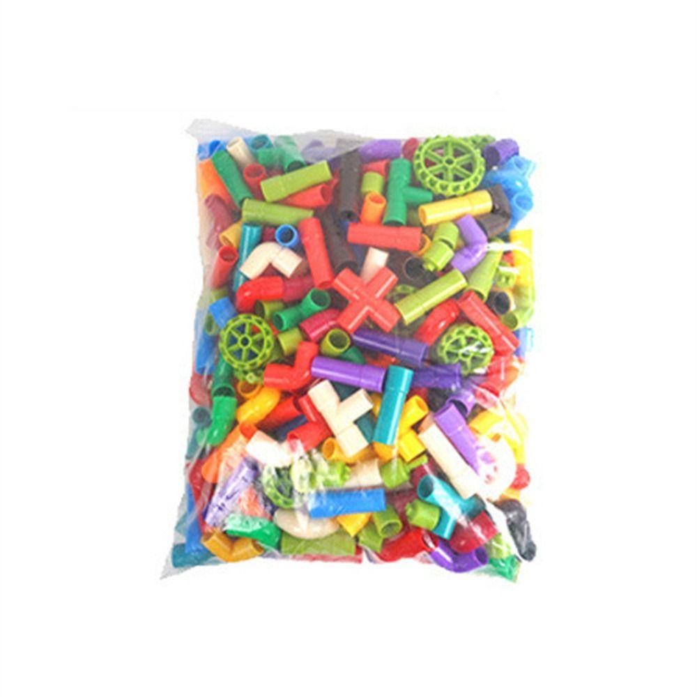 Construction Assembling Pipeline Tunnel DIY Brick Pipe Puzzle Blocks  Children Gift