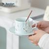 Наньшань Мистер. Керамическая кружка для латте и блюдце
