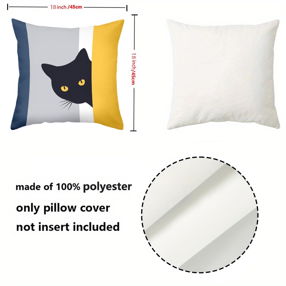 Cute Black Cat Patterned Cushion Covers for Home Polyester pillowcase, sofa decorative cushion cov Headboard Pillow