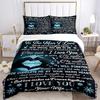 3pcs Romantic Gifts for Husband Duvet Cover Set - Machine Washable, Includes 1 Cover and 2 Pillowcases, No Core Included yy251013053