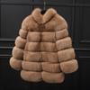 Fur Women's Coat Medium and Long Stand-up Collar Fur Women's Coat