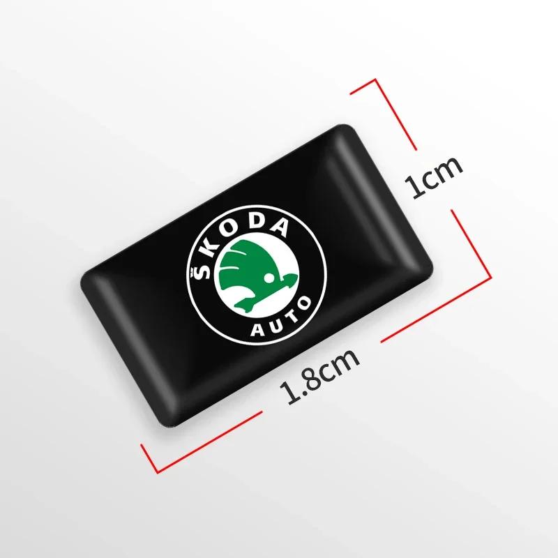 10pcs Car styling 3D Epoxy Emblem Body Sticker For Skoda Octavia MK2 MK1 2 3 A5 A7 A8 Fabia yeti Karoq Superb Rapid Kamiq Scala WL5