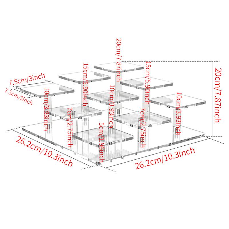 Transparent Acrylic Display Stand for Action Figures, Blind Boxes, Dolls, and Desserts