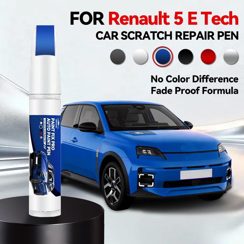 For Renault 5 E Tech Paint Repair Pen Touch Up Scratch Remover DIY Auto Accessories Black White Silver Gray Blue Red