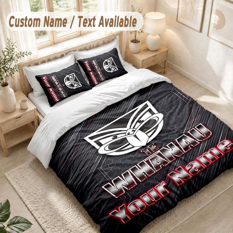 Custom Name Bedding Set 3 PiecesWigan Warriors Print Duvet Cover + 2 Pillowcases Soft Bed Decor