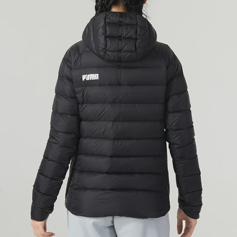 Puma Однотонная легкая теплая дышащая куртка-пуховик с капюшоном женская верхняя одежда черного цвета 672283-01